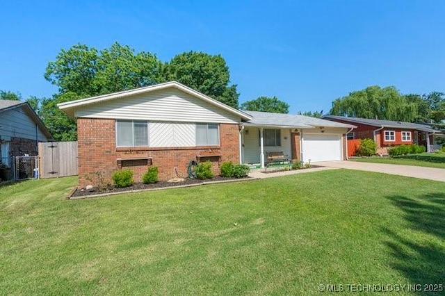 1138 N Gum Ave, Broken Arrow, OK 74012 - ranch-style house featuring driveway, a garage, and brick siding