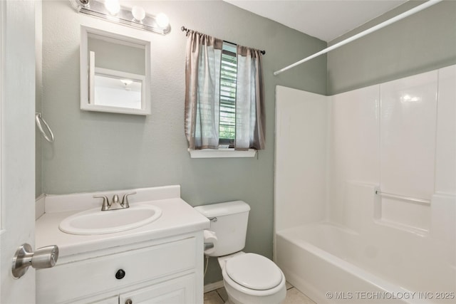 385077 E 1160th Rd, Weleetka, OK 74880 - bathroom featuring toilet, vanity, and shower / bathtub combination