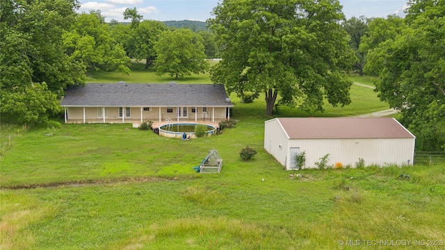 385077 E 1160th Rd, Weleetka, OK 74880 - view from above of property