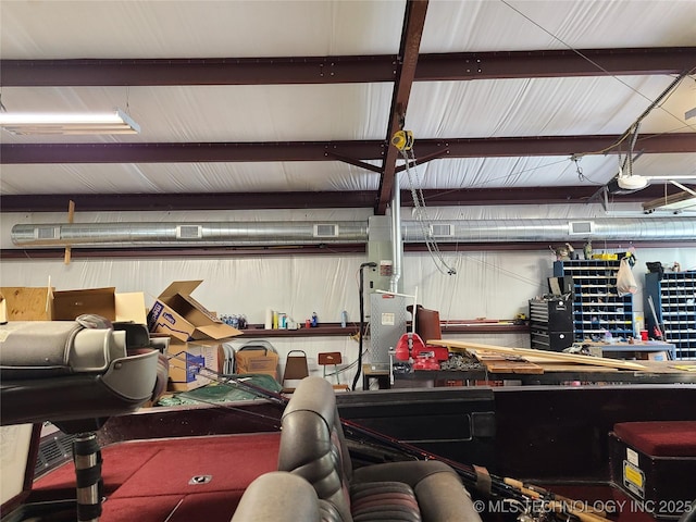 1950 Cedar Bluff Rd, Fort Gibson, OK 74434 - garage featuring a garage door opener