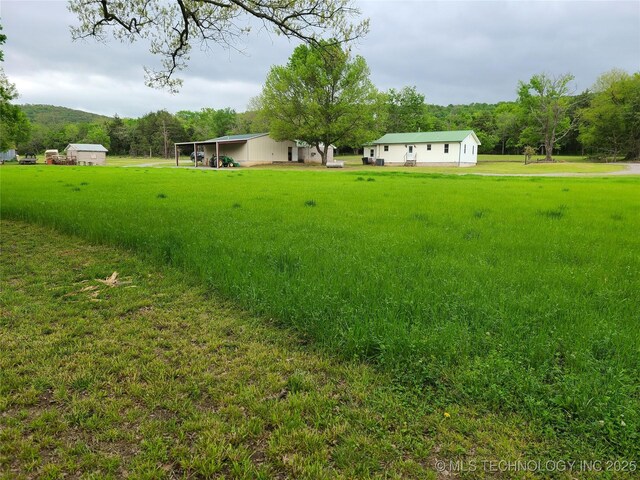 1950 Cedar Bluff Rd, Fort Gibson, OK 74434 - view of grassy yard featuring a view of rural / pastoral area