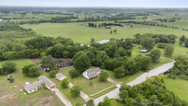 11818 N Harvard Ave, Skiatook, OK 74070 - aerial overview of property's location featuring rural landscape and a pastoral area