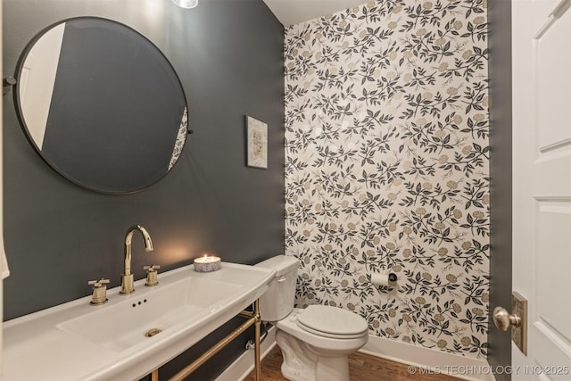 6705 S Palm Ave, Broken Arrow, OK 74011 - bathroom with vanity and wood finished floors