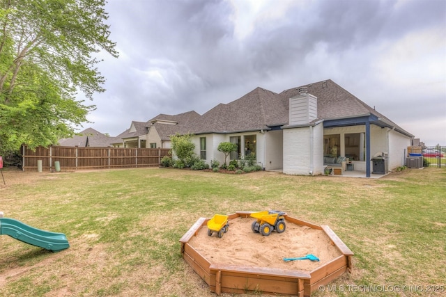 6705 S Palm Ave, Broken Arrow, OK 74011 - view of yard featuring a playground