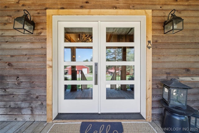 20119 E Willis Rd, Tahlequah, OK 74464 - view of exterior entry featuring french doors