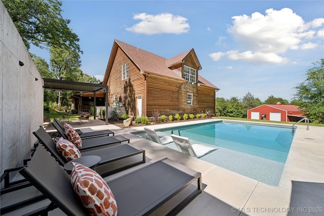 20119 E Willis Rd, Tahlequah, OK 74464 - swimming pool featuring a patio and an outdoor living space