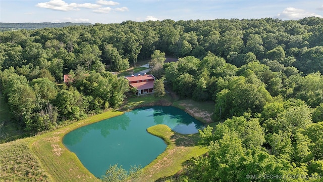 20119 E Willis Rd, Tahlequah, OK 74464 - aerial view of property and surrounding area featuring a nearby body of water and a forest