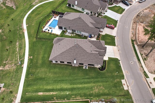 3406 W Quantico Pl, Broken Arrow, OK 74011 - aerial view of property's location with a pool
