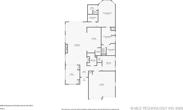 3406 W Quantico Pl, Broken Arrow, OK 74011 - home floor plan