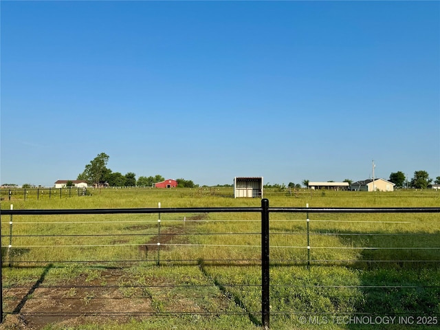 6200 E 340th Rd, Talala, OK 74080 - view of yard featuring a view of countryside and an outbuilding