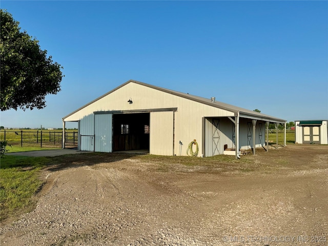 6200 E 340th Rd, Talala, OK 74080 - view of pole building with dirt driveway