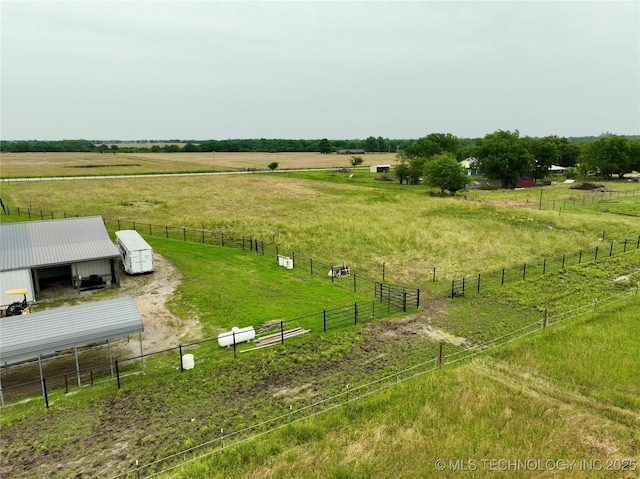 6200 E 340th Rd, Talala, OK 74080 - view of yard featuring a view of countryside, a pole building, and an outbuilding