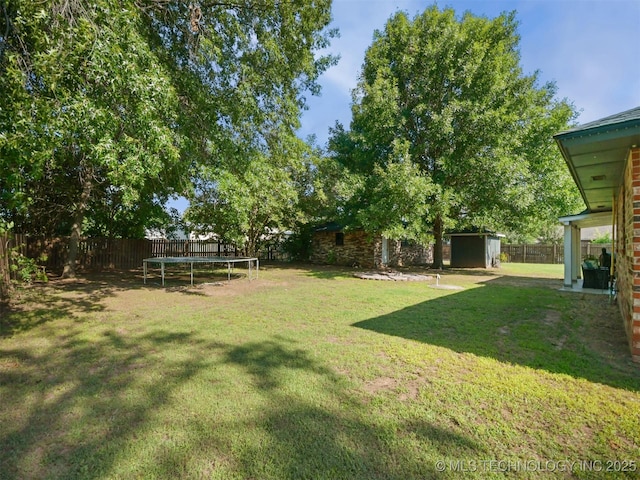 402 Beaumont Dr, Ardmore, OK 73401 - view of yard with a trampoline