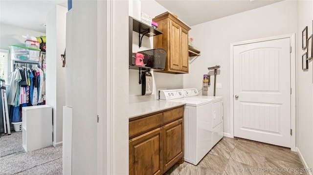 11602 S 30th W Ave, Jenks, OK 74037 - laundry area with cabinet space, independent washer and dryer, and baseboards