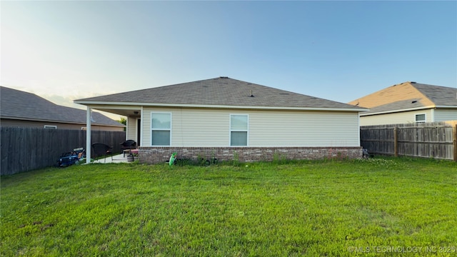 5752 E 147th St S, Bixby, OK 74008 - rear view of property with brick siding