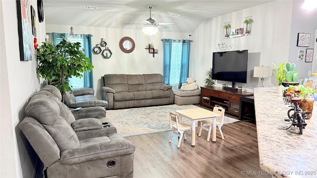 5752 E 147th St S, Bixby, OK 74008 - living room with ceiling fan and wood finished floors