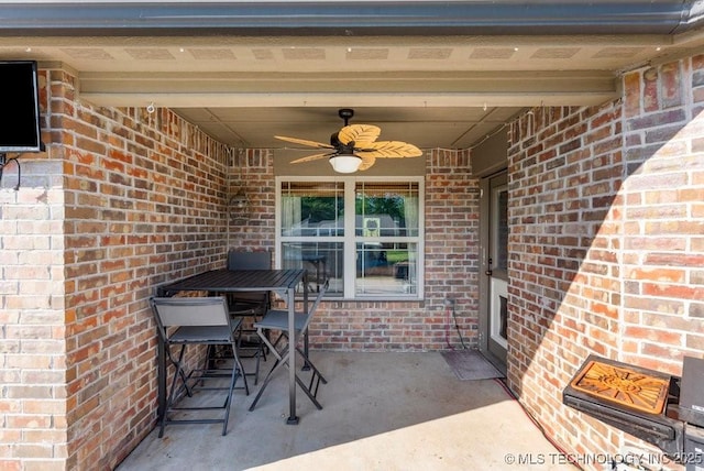 233 Murray Pl, Mannford, OK 74044 - view of patio featuring a ceiling fan