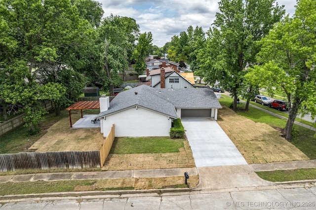 7362 S 68th E Ave, Tulsa, OK 74133 - aerial view of property and surrounding area with a tree filled landscape