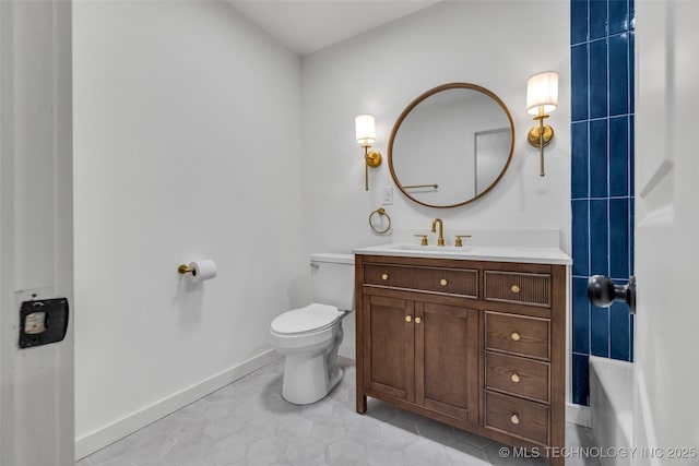 7362 S 68th E Ave, Tulsa, OK 74133 - full bathroom featuring vanity, baseboards, toilet, tile patterned floors, and bathing tub / shower combination