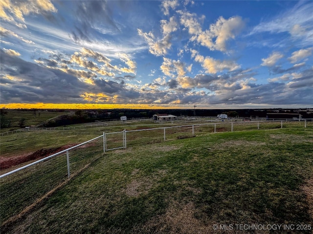 4418 N Little, Cushing, OK 74023 - view of yard featuring a view of countryside
