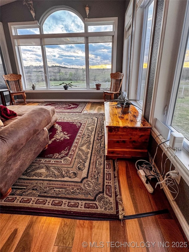 4418 N Little, Cushing, OK 74023 - sunroom / solarium featuring wood finished floors