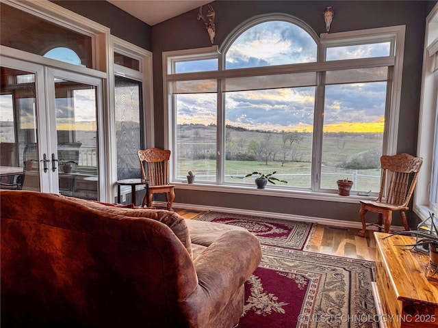 4418 N Little, Cushing, OK 74023 - sunroom / solarium with french doors and healthy amount of natural light