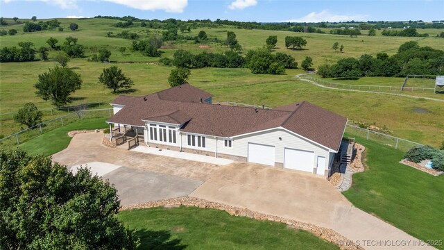 4418 N Little, Cushing, OK 74023 - aerial view of sparsely populated area featuring a pastoral area