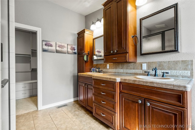 4418 N Little, Cushing, OK 74023 - bathroom with double vanity and tile patterned flooring