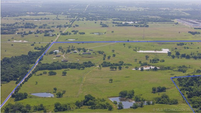 4418 N Little, Cushing, OK 74023 - view of rural area with property boundaries highlighted and agricultural land