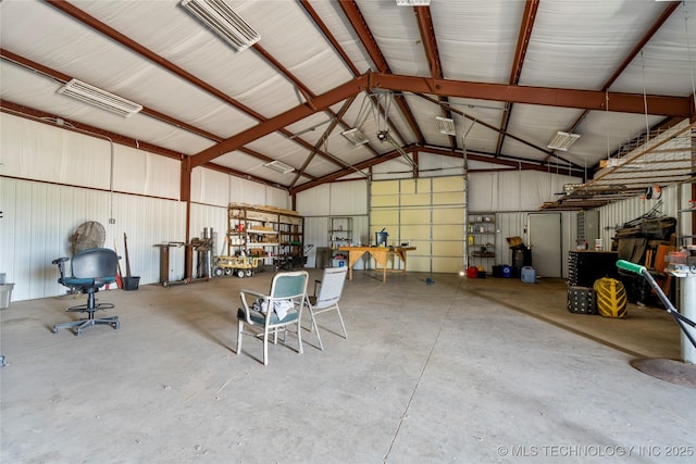 4418 N Little, Cushing, OK 74023 - garage featuring metal wall
