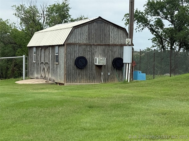 4418 N Little, Cushing, OK 74023 - view of outbuilding with a wall unit AC