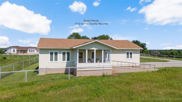 4418 N Little, Cushing, OK 74023 - view of front of home with a shingled roof