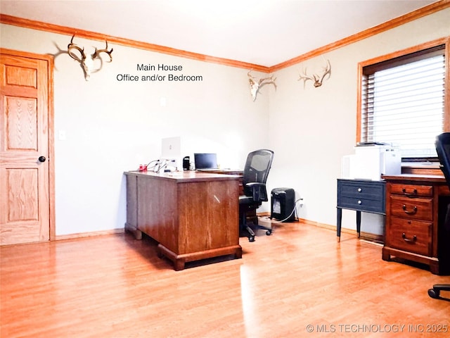 4418 N Little, Cushing, OK 74023 - office area with wood finished floors and ornamental molding