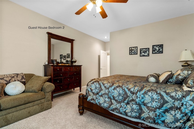 4418 N Little, Cushing, OK 74023 - bedroom featuring carpet flooring and a ceiling fan