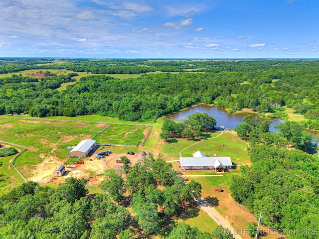 830294 S 3530, Stroud, OK 74079 - aerial view of a heavily wooded area and a nearby body of water