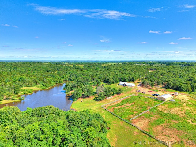 830294 S 3530, Stroud, OK 74079 - drone / aerial view of a forest and a nearby body of water