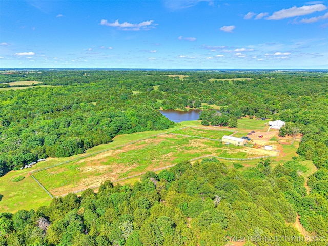 830294 S 3530, Stroud, OK 74079 - aerial view of a heavily wooded area and a large body of water
