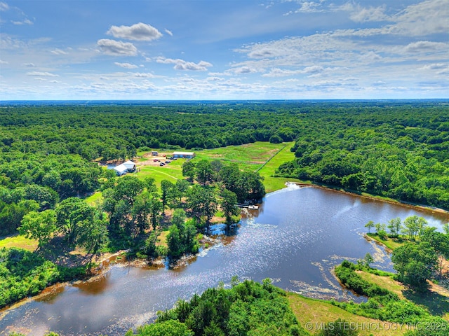 830294 S 3530, Stroud, OK 74079 - drone / aerial view of a forest and a large body of water