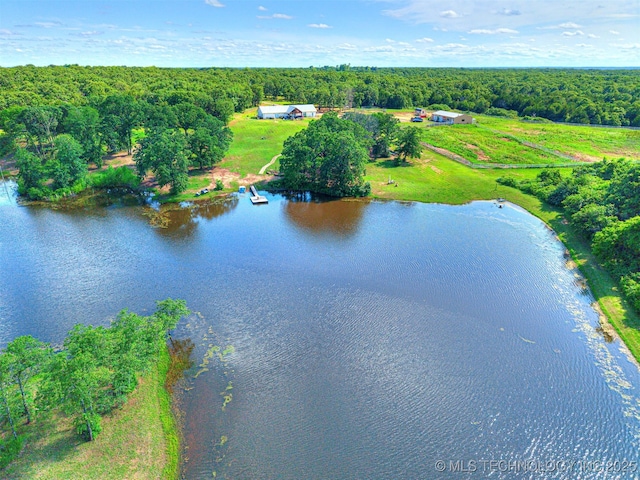 830294 S 3530, Stroud, OK 74079 - bird's eye view of a large body of water and a heavily wooded area
