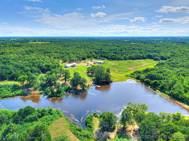 830294 S 3530, Stroud, OK 74079 - aerial view of a forest and a nearby body of water
