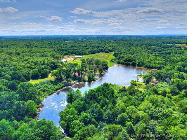 830294 S 3530, Stroud, OK 74079 - bird's eye view of a forest and a large body of water