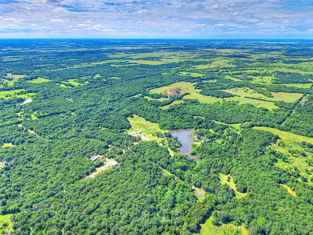 830294 S 3530, Stroud, OK 74079 - drone / aerial view of a heavily wooded area and a large body of water