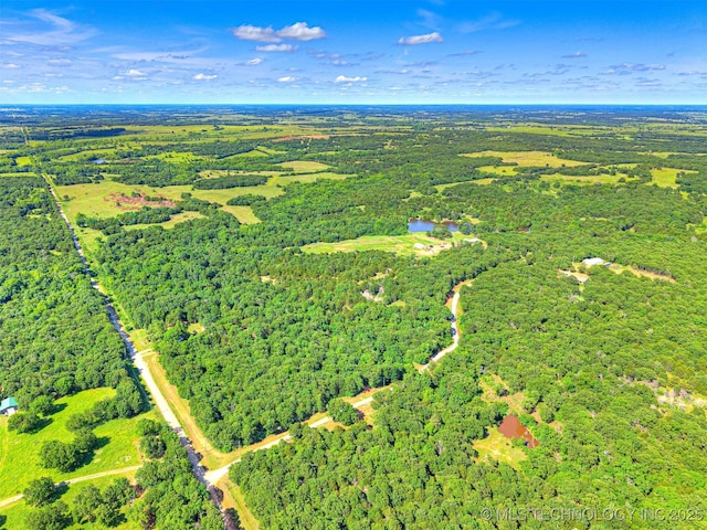 830294 S 3530, Stroud, OK 74079 - drone / aerial view of a heavily wooded area and a large body of water