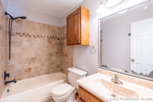 1605 W Montgomery St, Broken Arrow, OK 74012 - full bath featuring vanity, toilet, and shower / bath combination