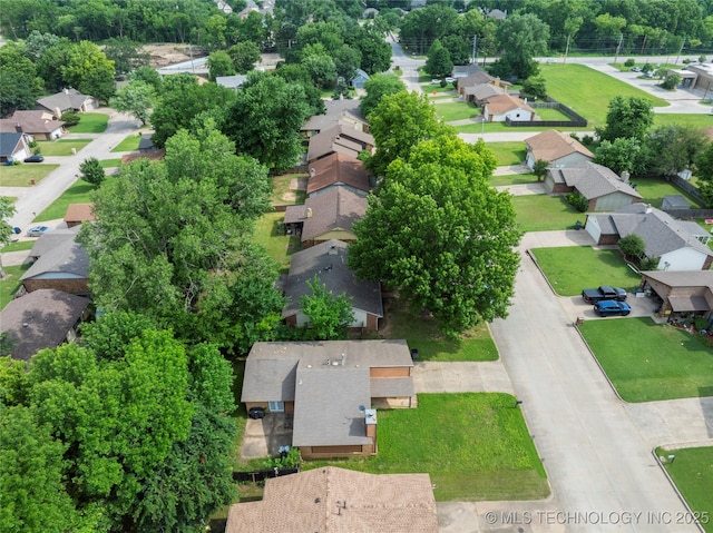 401 W Birmingham St, Broken Arrow, OK 74011 - aerial view of residential area with a tree filled landscape