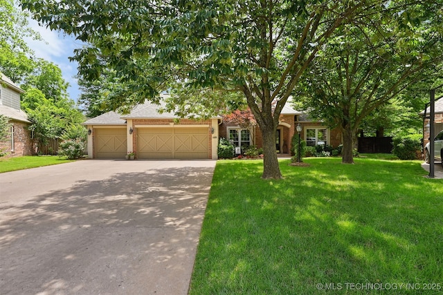 11586 S 66th E Ave, Bixby, OK 74008 - view of property hidden behind natural elements with an attached garage and driveway