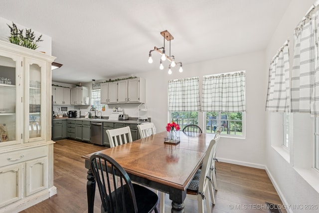 363270 E 5700th Rd, Jennings, OK 74038 - dining space with wood finished floors and baseboards