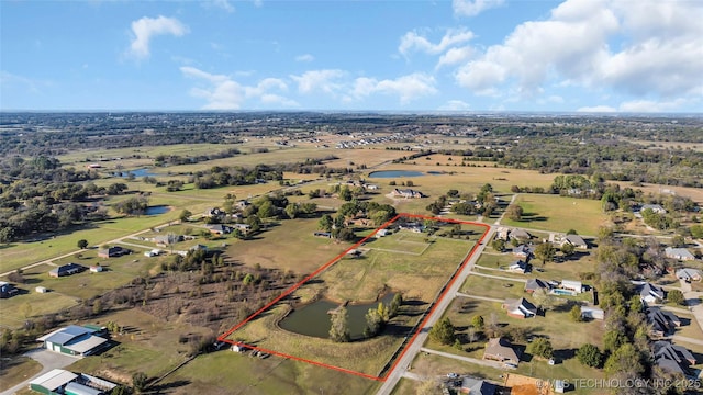 6063 Wilson, Durant, OK 74701 - view of property location featuring property parcel outlined and a nearby body of water