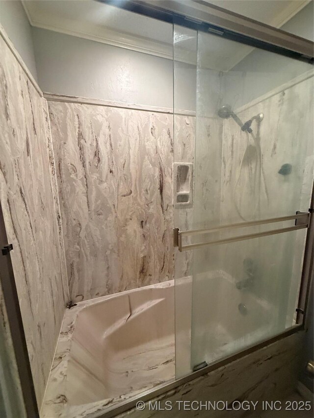1808 N Woodland, Drumright, OK 74030 - full bath featuring bath / shower combo with glass door