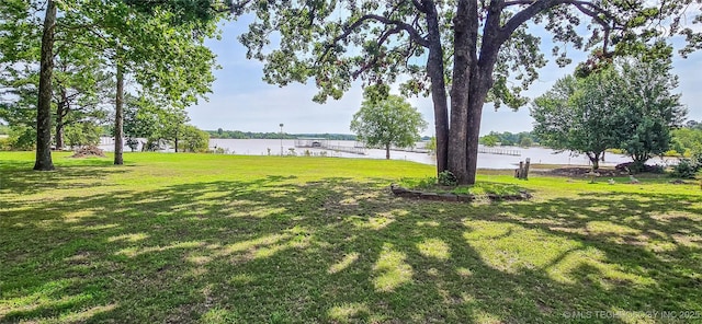116433 S 4210th Rd, Eufaula, OK 74432 - view of grassy yard with a water view